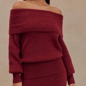 Charlotte Off Shoulder Knit Long Sleeve Top